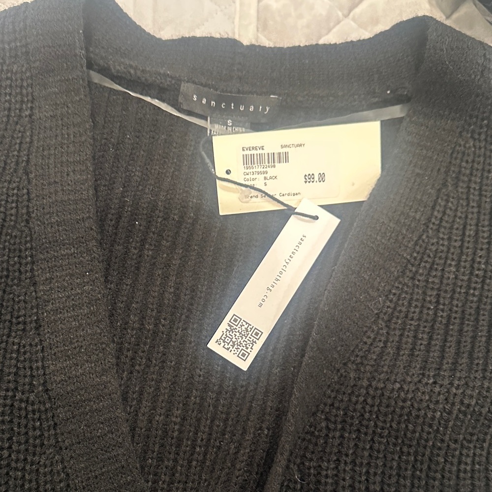 Sanctuary Charcoal black Knit Cardigan